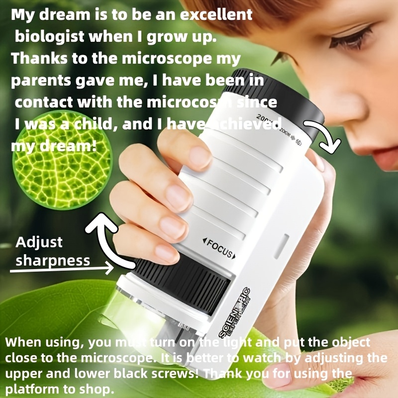 Science Max - Kit de microscopio de mano para