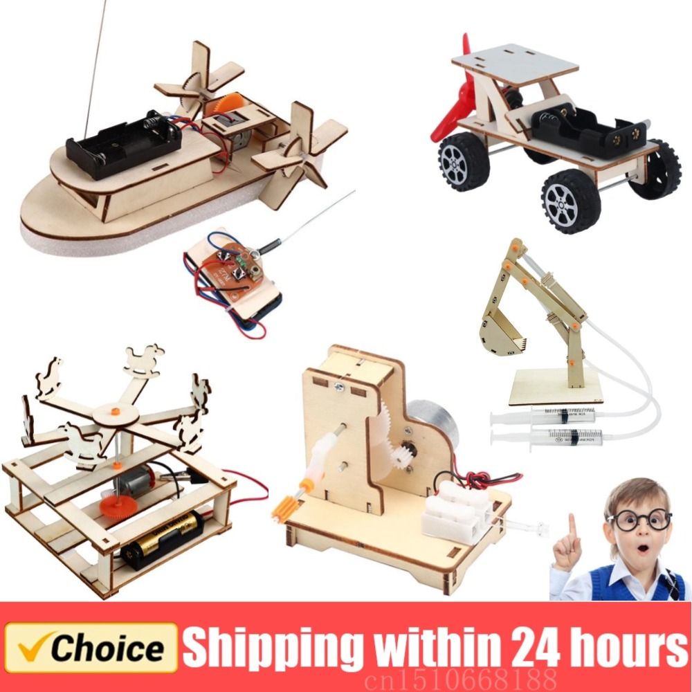 Science Toys Diy - Modelo de barco de madera para