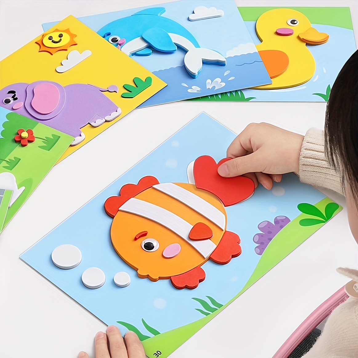 Science Toys Diy - Pegatinas 3D para Niños, Desechables, Calcomanías