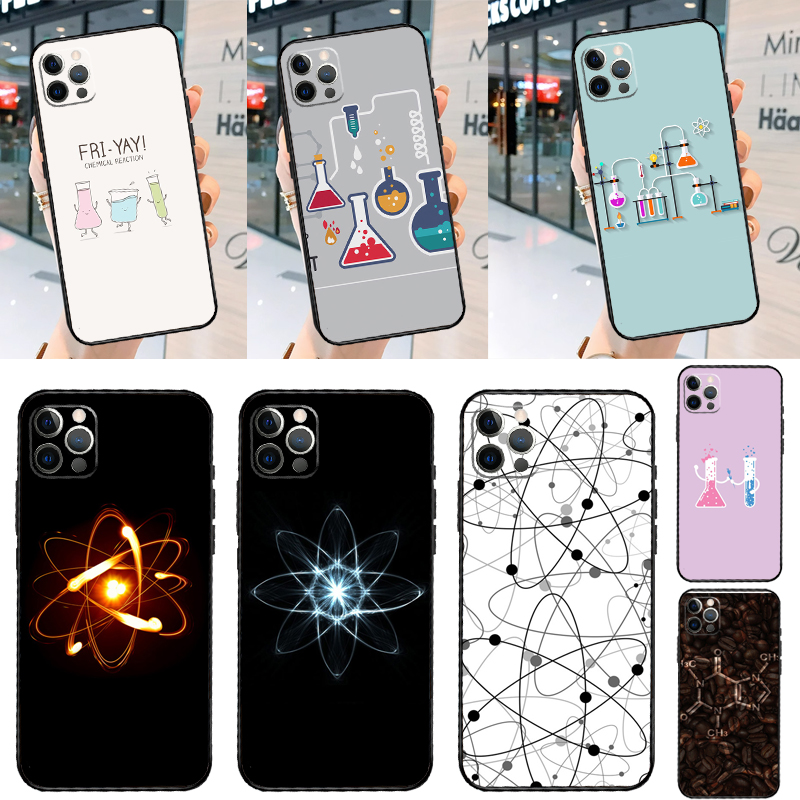 Funda con diseño de atomos y q - Science Nova reseña y precio